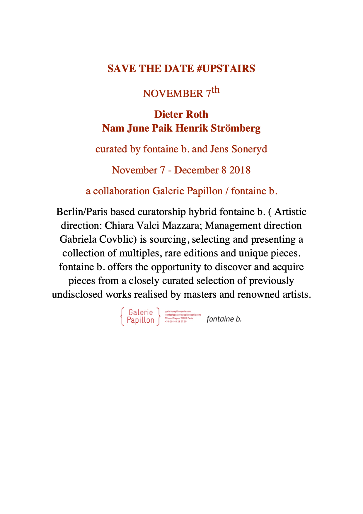 Invitation to the exhibition